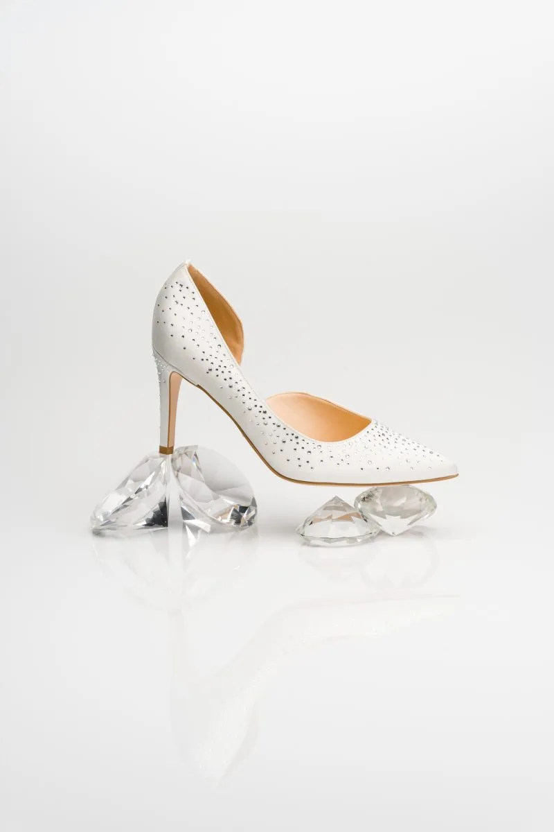Sophia Pumps Off White with Swarovski Crystals - Image 5